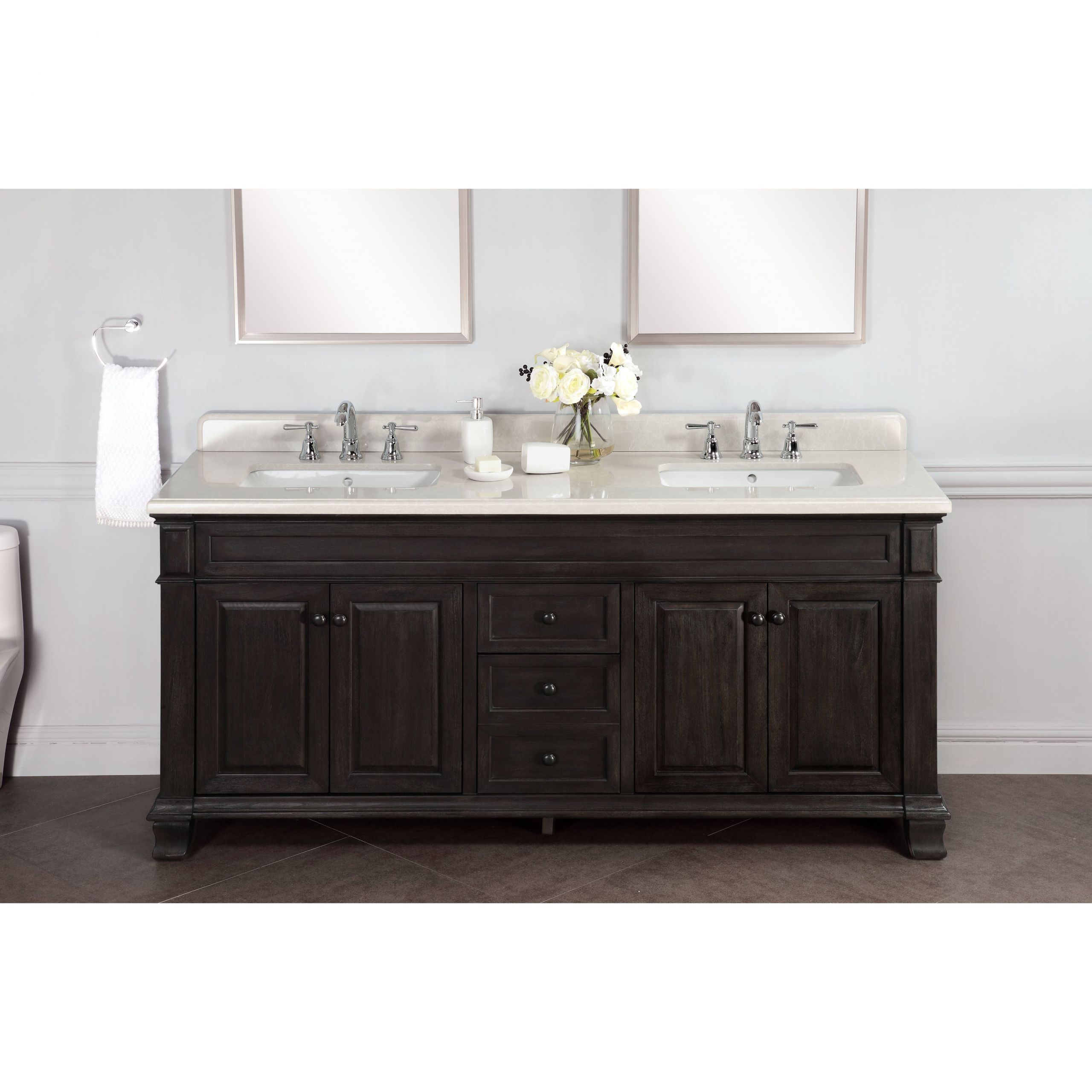 Lanza Bathroom Vanity
 Lanza Kingsley 72" Double Bathroom Vanity Set & Reviews