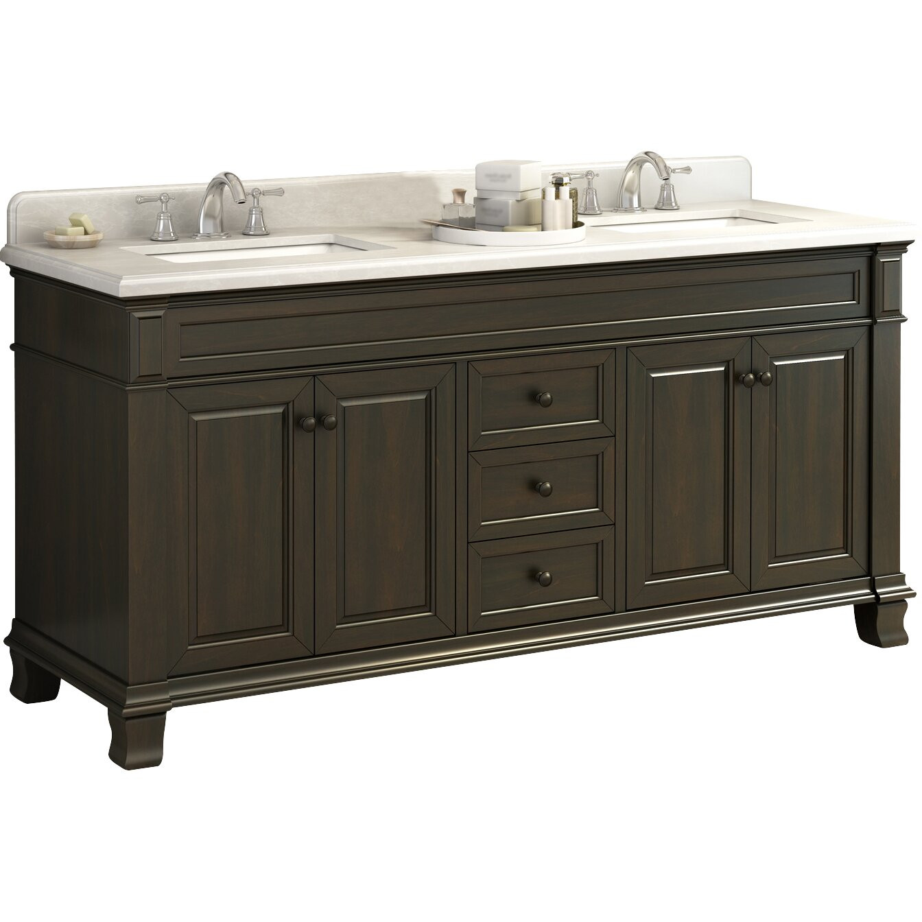 Lanza Bathroom Vanity
 Lanza Kingsley 72" Double Bathroom Vanity Set & Reviews