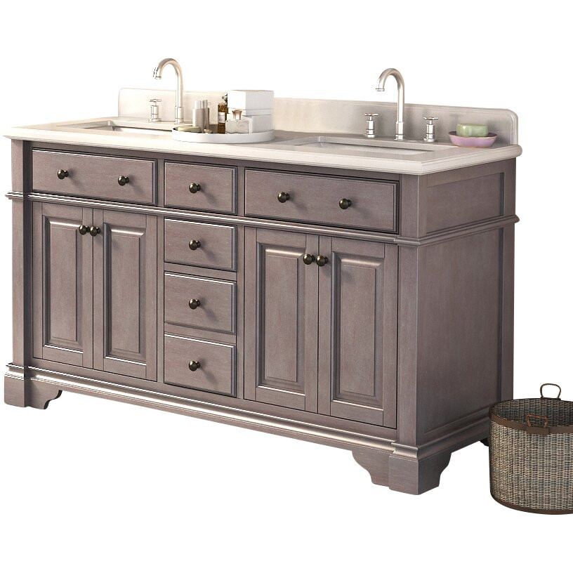 Lanza Bathroom Vanity
 Lanza Casanova 60" Double Vanity Set with Backsplash