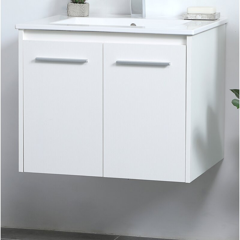 Lanza Bathroom Vanity
 Orren Ellis Lanza 24" Wall Mounted Single Bathroom Vanity