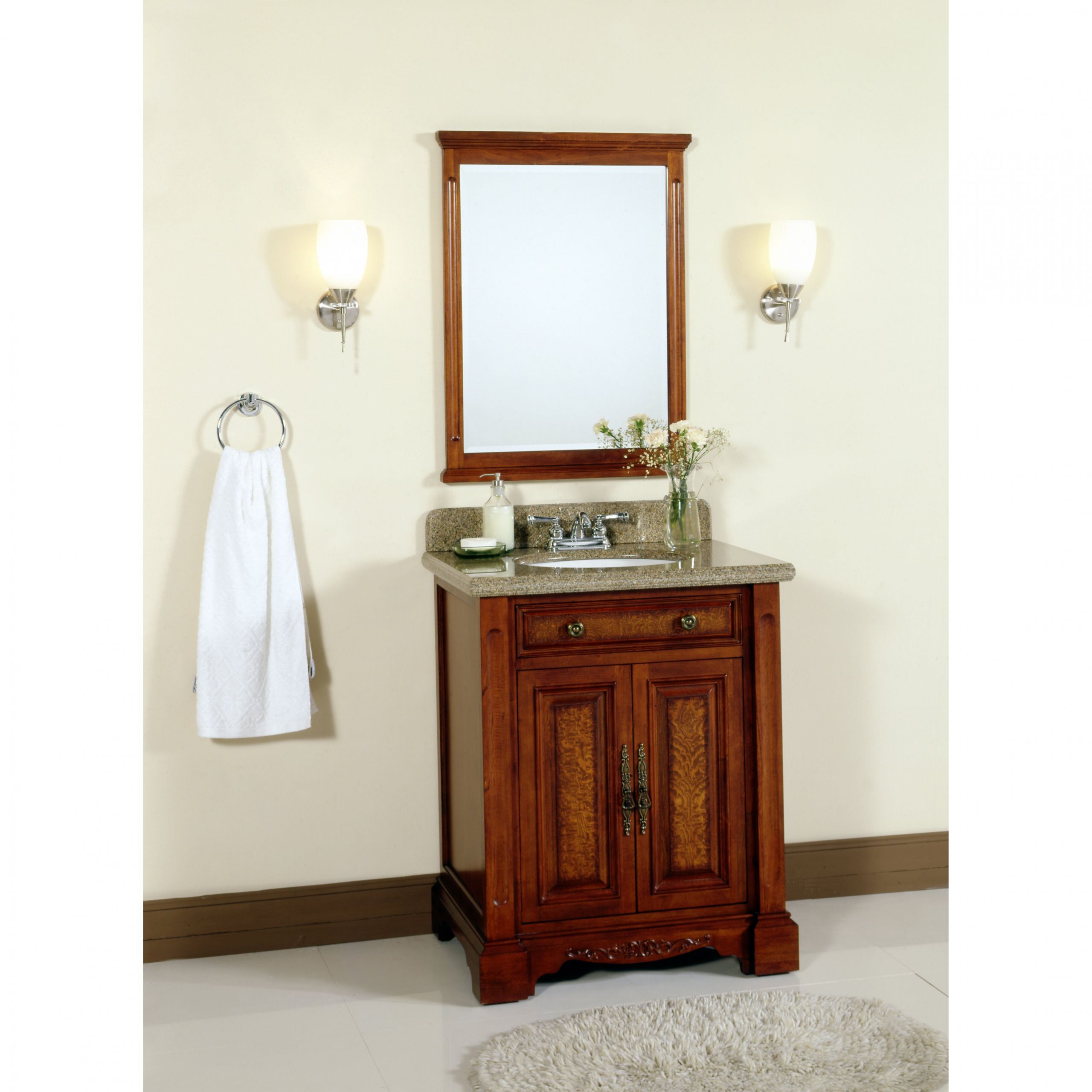 Lanza Bathroom Vanity
 Lanza 28" Single Bathroom Vanity Set with Mirror & Reviews