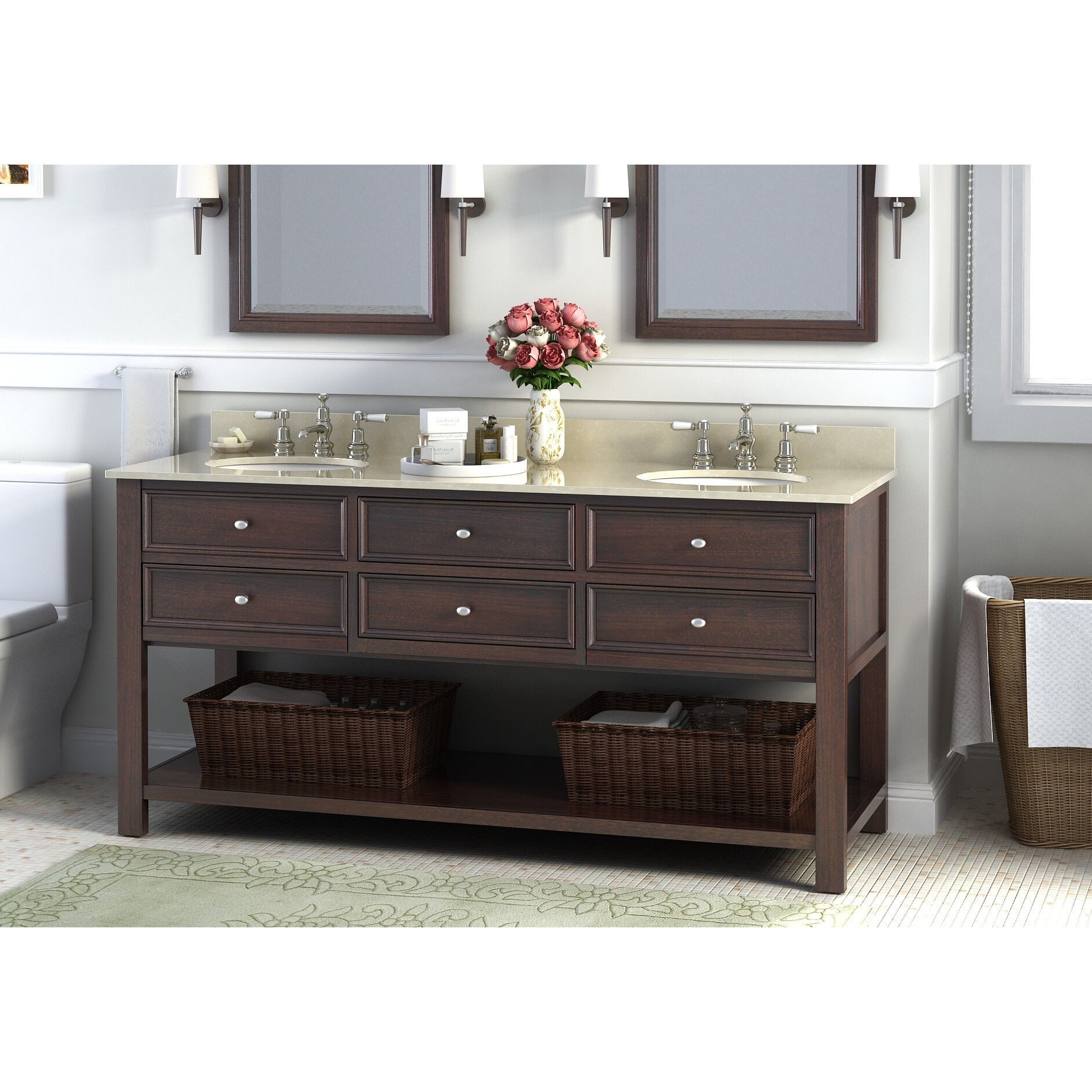 Lanza Bathroom Vanity
 Lanza Camber 72" Double Bathroom Vanity Set & Reviews