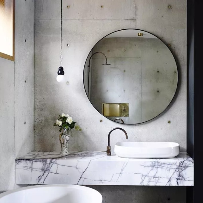 Large Round Bathroom Mirror
 25 Round Mirrors For An Edgy Touch DigsDigs