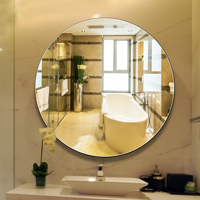 Large Round Bathroom Mirror
 Round Bathroom mirror wall hanging bath large makeup