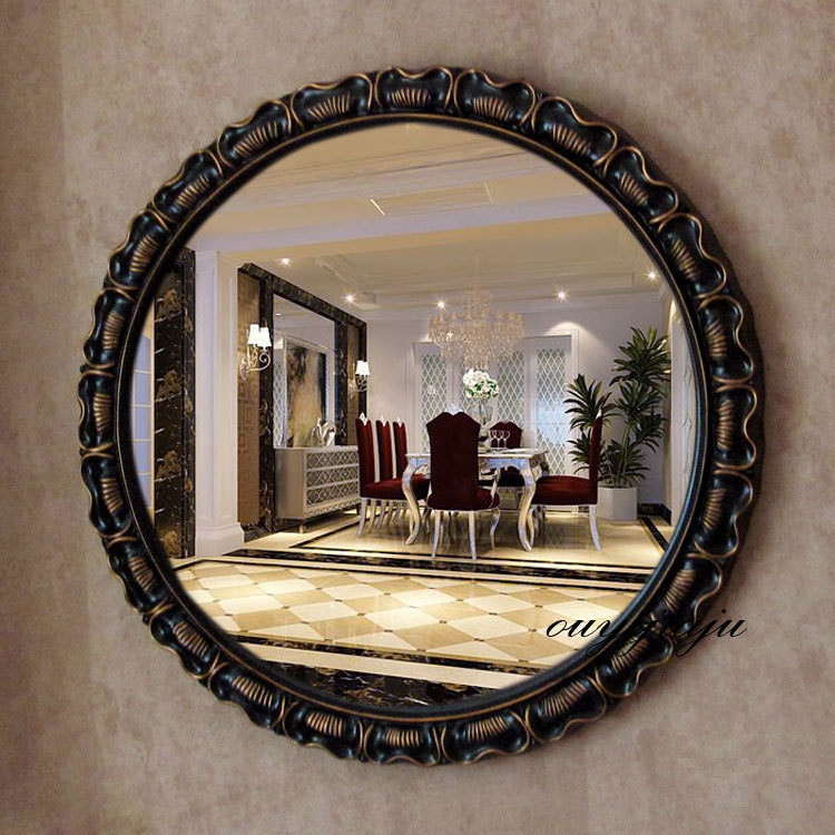 Large Round Bathroom Mirror
 large big decorative cosmetic antique wall bathroom mirror