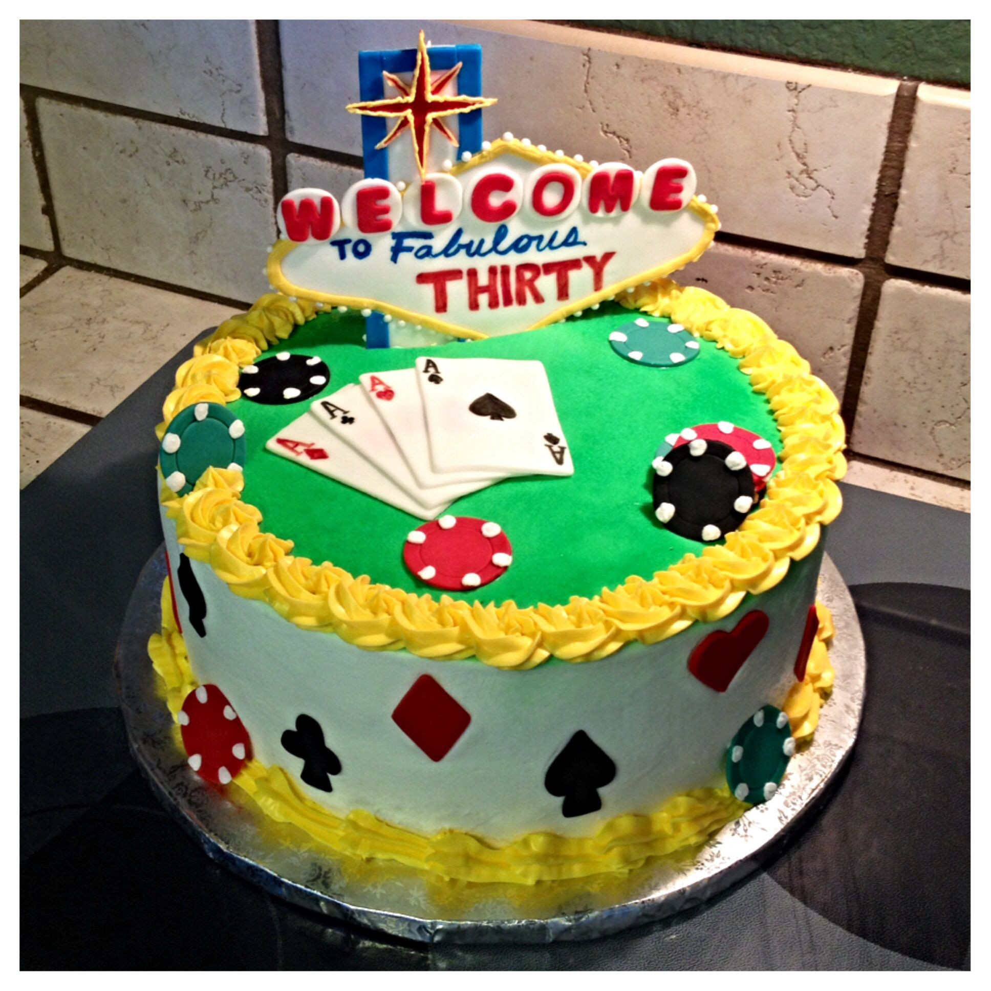 Las Vegas Birthday Cakes
 Vegas themed 30th birthday cake