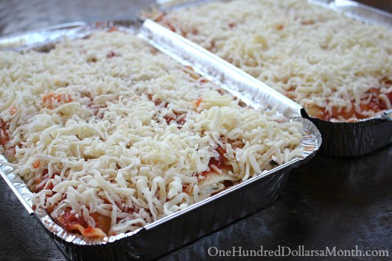 Lasagna Freezer Meal
 Freezer Meal Chicken and Spinach Lasagna e Hundred