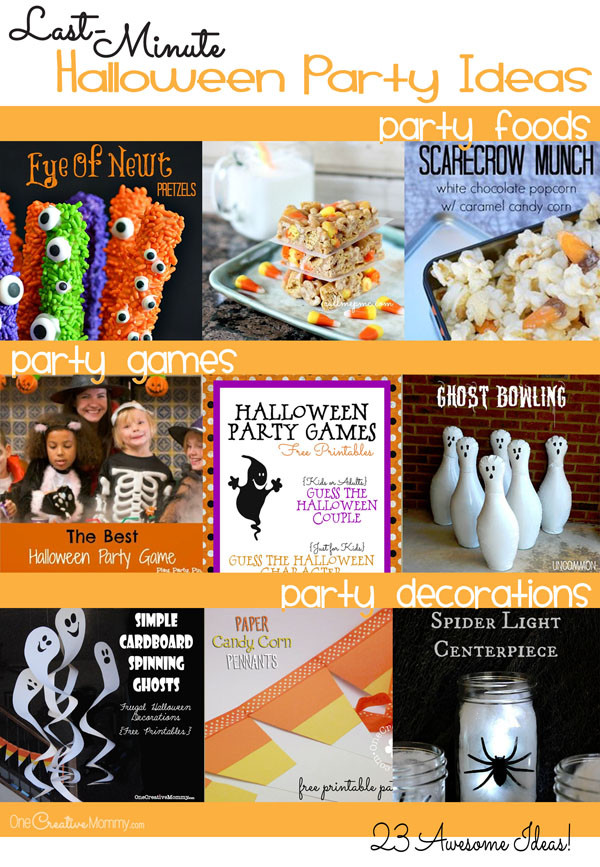 Last Minute Halloween Party Ideas
 Last Minute Halloween Party Ideas onecreativemommy