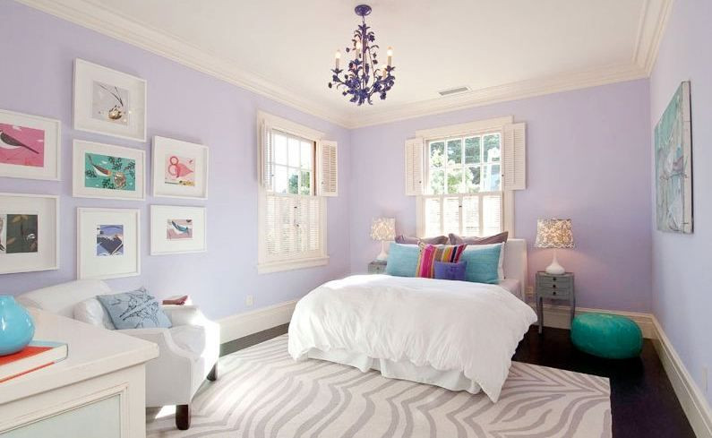 Lavender Bedroom Walls
 Decoration Lavender Paint Colors for Home Decorating
