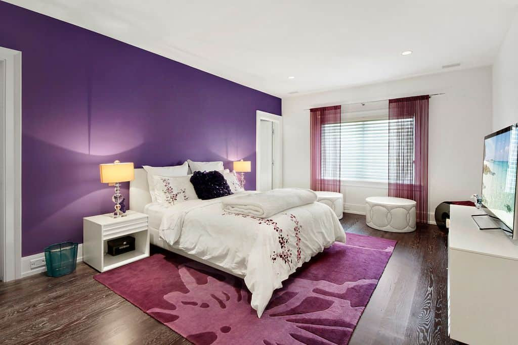 Lavender Bedroom Walls
 150 Gorgeous Master Bedrooms with Hardwood Floors