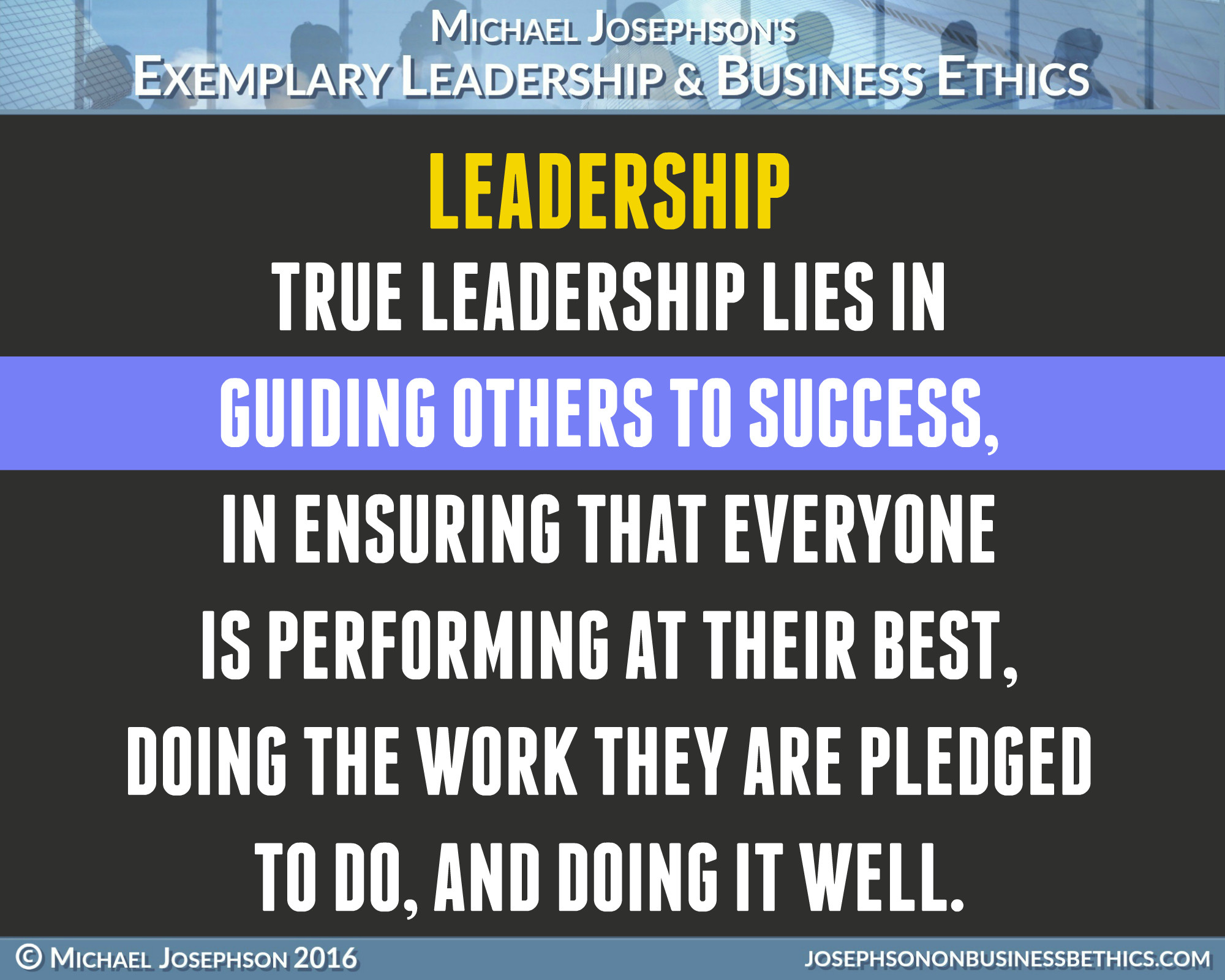 Leadership Quote
 BEST EVER POSTER QUOTES ON LEADERSHIP Exemplary Business