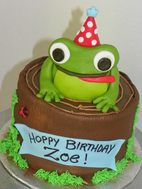 Leapfrog Birthday Cake
 Plumeria Cake Studio Leap Year Birthday Frog Cake and Cookies