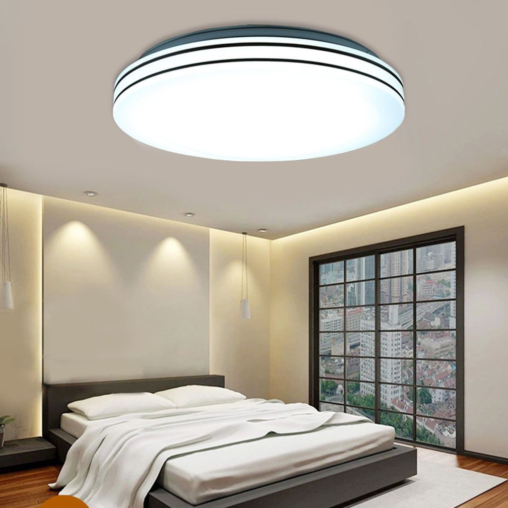 Led Bedroom Ceiling Lights
 24W Round LED Ceiling Light Flush Mount Fixture Lamp