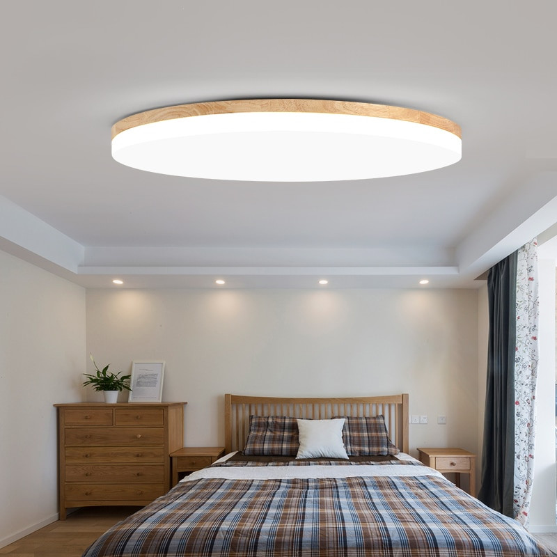 Led Bedroom Ceiling Lights
 Wood LED Ceiling Lights For Living Room Bedroom Ultrathin