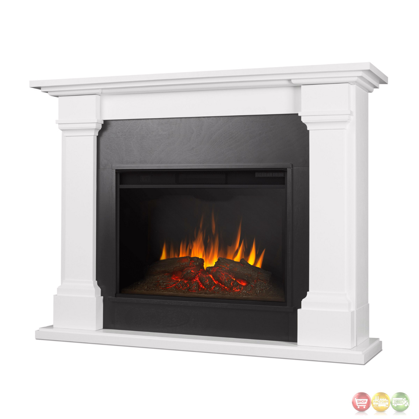 Led Electric Fireplace
 Callaway Grand Vivid Led Electric Fireplace In White