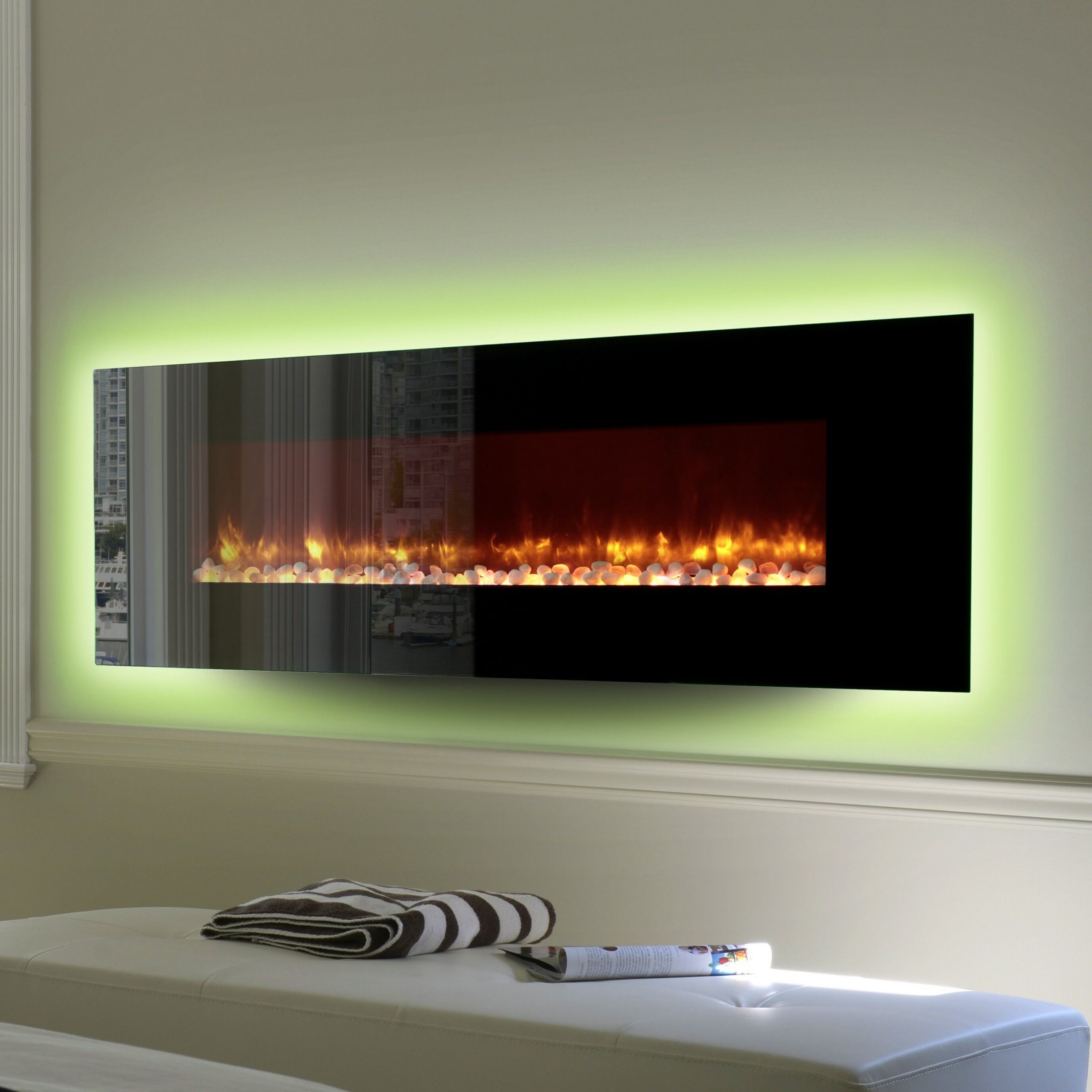 Led Electric Fireplace
 LED Wall Mount Electric Fireplace