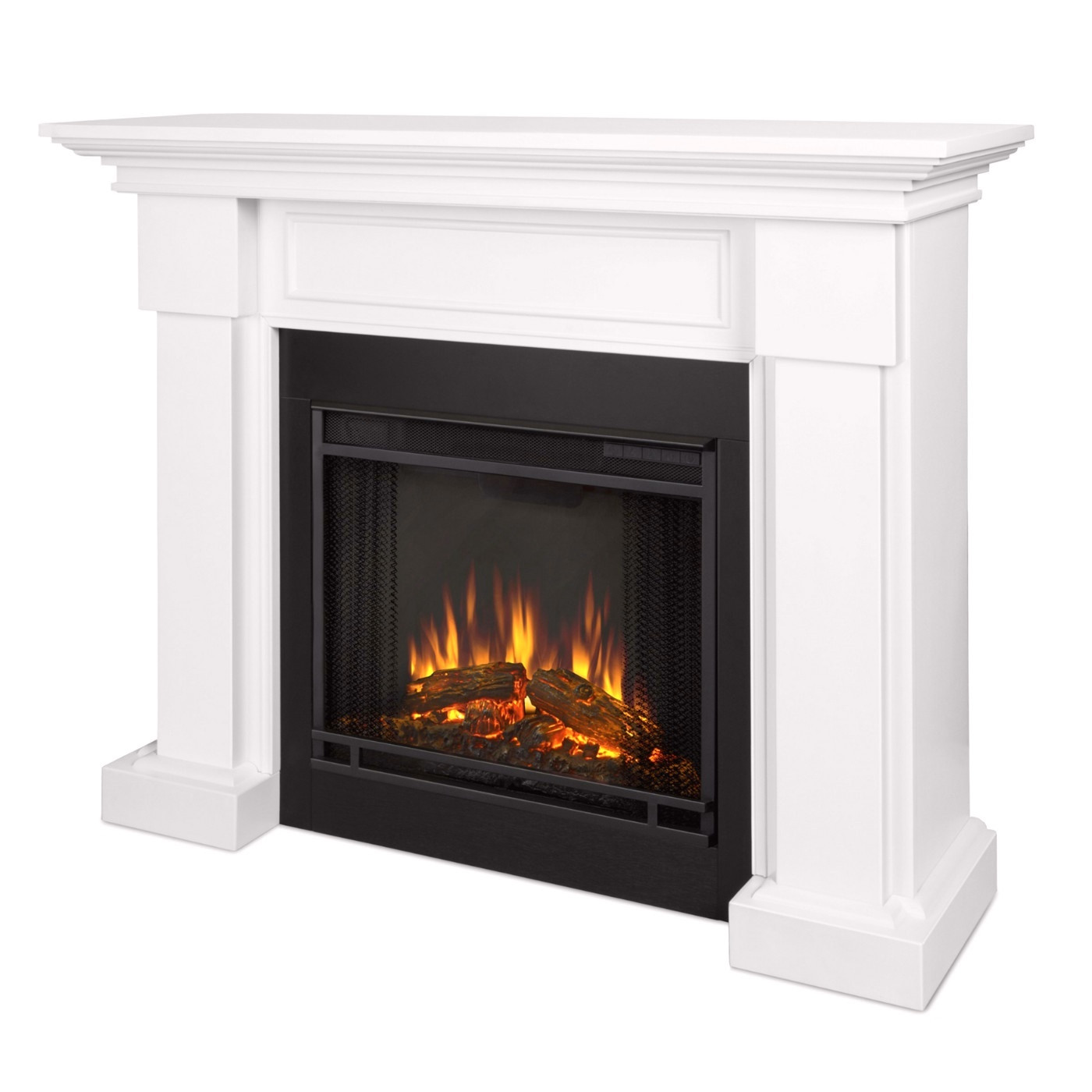 Led Electric Fireplace
 Hillcrest Led Electric Heater Fireplace In White 4700btu