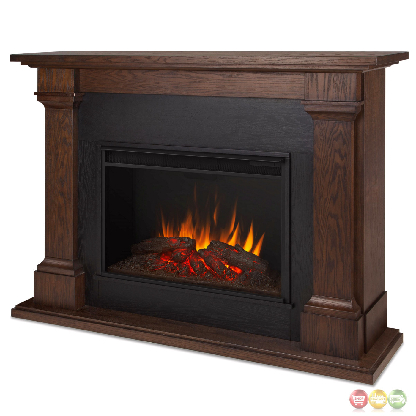 Led Electric Fireplace
 Callaway Grand Vivid Led Electric Fireplace In Chestnut