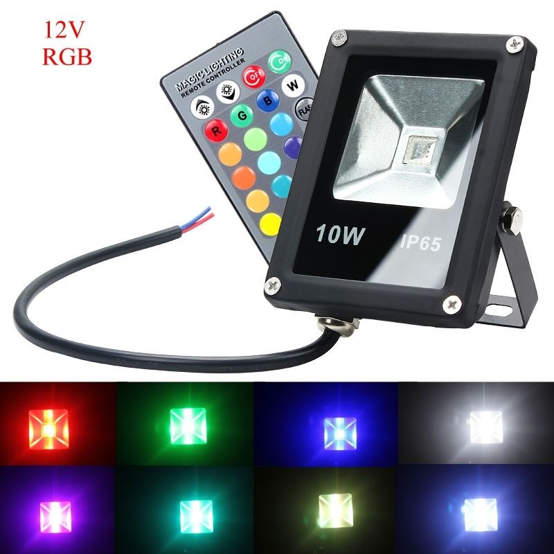 Led Landscape Flood Lights
 10W Waterproof IP65 Outdoor RGB Flat LED Flood Light Lamp