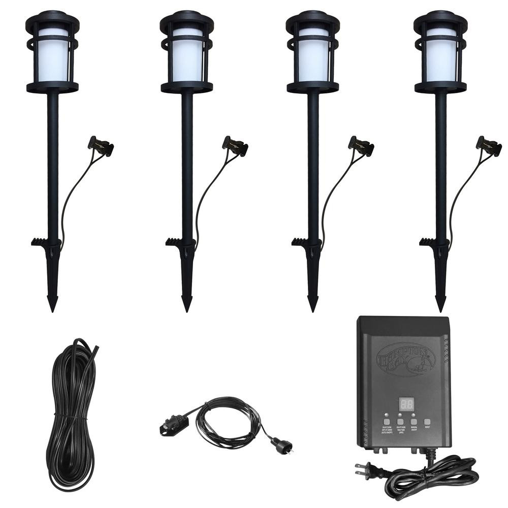 Led Landscape Lighting Kit
 30 Watt Black Outdoor Integrated LED Landscape Path Light