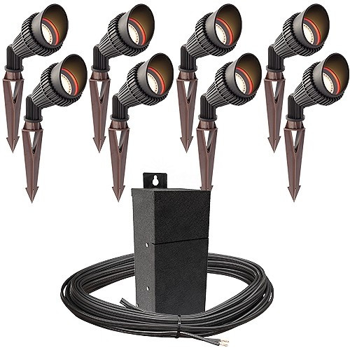 Led Landscape Lighting Kit
 Outdoor Pro LED landscape lighting 8 spot light kit EMCOD