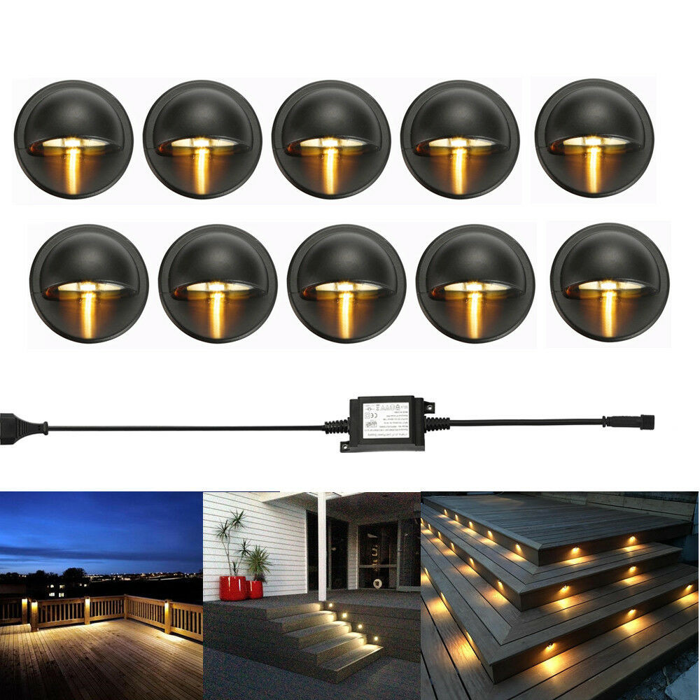 Led Landscape Lighting Kit
 10Pcs LED Deck Step Stair Light Outdoor Landscape Yard