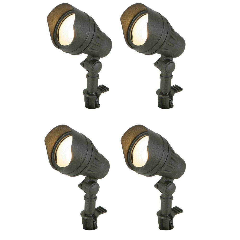 Led Landscape Lights
 Hampton Bay Low Voltage 50 Watt Equivalent Black Outdoor