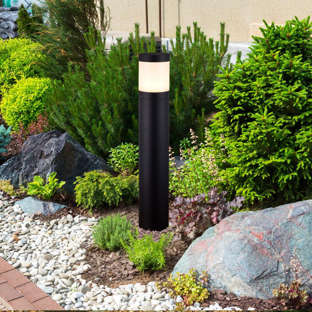 Led Landscape Path Lights
 VONN Lighting 9 Watt Black Outdoor Integrated LED Bollard