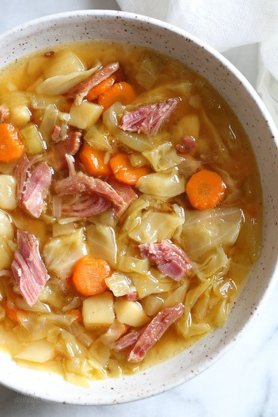 Leftover Ham Soup Recipes
 Leftover Ham Bone Soup with Potatoes and Cabbage Skinnytaste