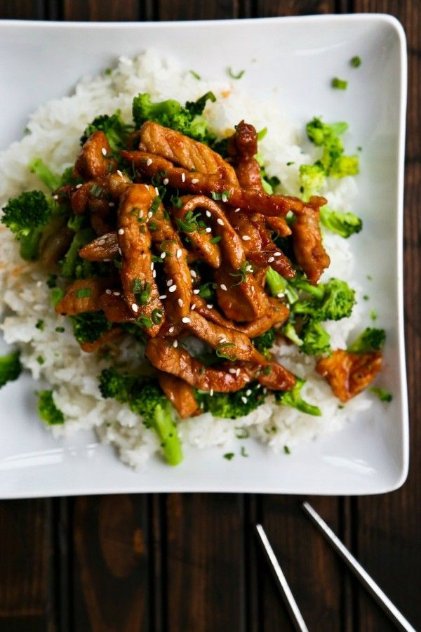 Leftover Pork Recipes Chinese
 Easy Garlic and Ginger Sticky Glazed Pork Stir Fry Spicy