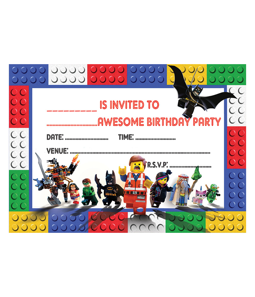 Lego Movie Birthday Invitations
 Lego Movie Birthday Party Invitations