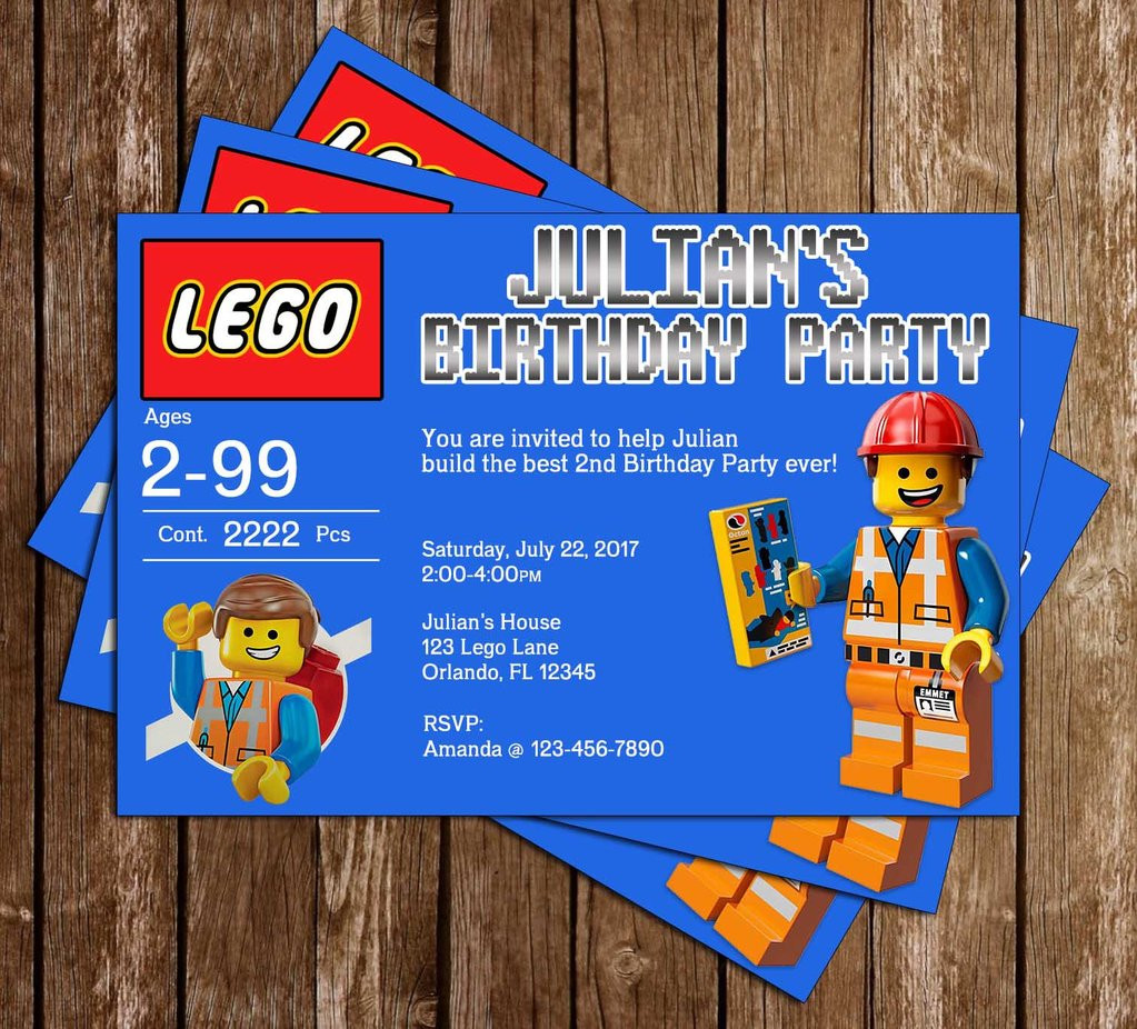 Lego Movie Birthday Invitations
 Novel Concept Designs Lego Movie Box Birthday Party