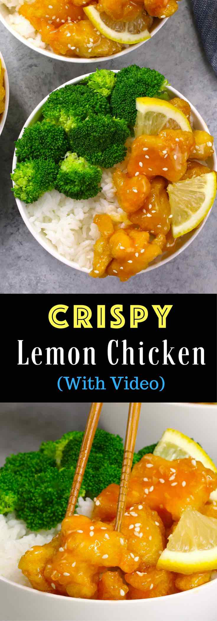Lemon Chicken Recipes Chinese
 Easy Crispy Chinese Lemon Chicken Recipe with Video
