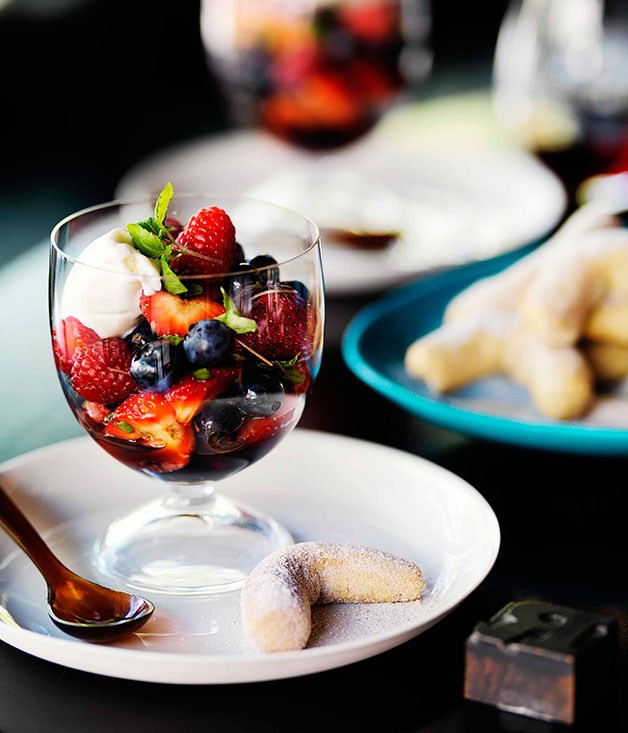 Libby'S Gourmet Desserts
 Bar H Summer berries with mascarpone and shiso sorbet and