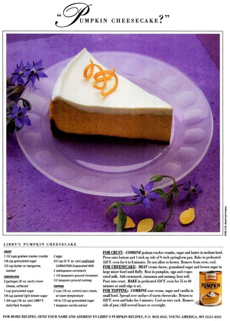 Libby'S Pumpkin Cheesecake Recipe
 Libby s pumpkin cheesecake & Southern delight pumpkin