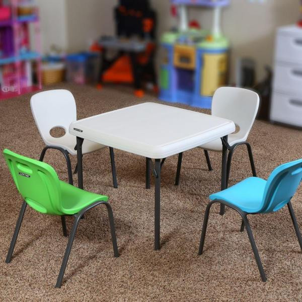 Lifetime Kids Chair
 Lifetime 5 Piece Lime Green and Almond Children s Table