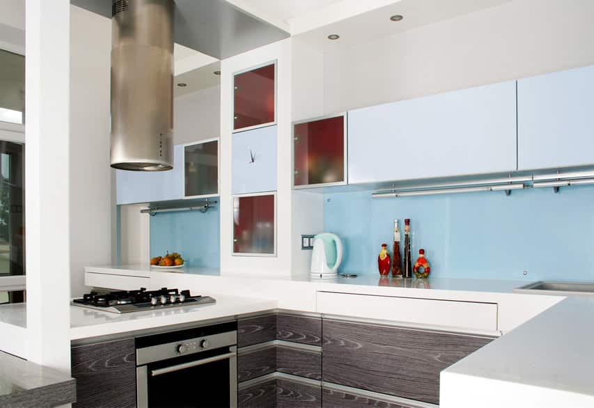 Light Blue Kitchen Backsplash
 27 Blue Kitchen Ideas of Decor Paint & Cabinet