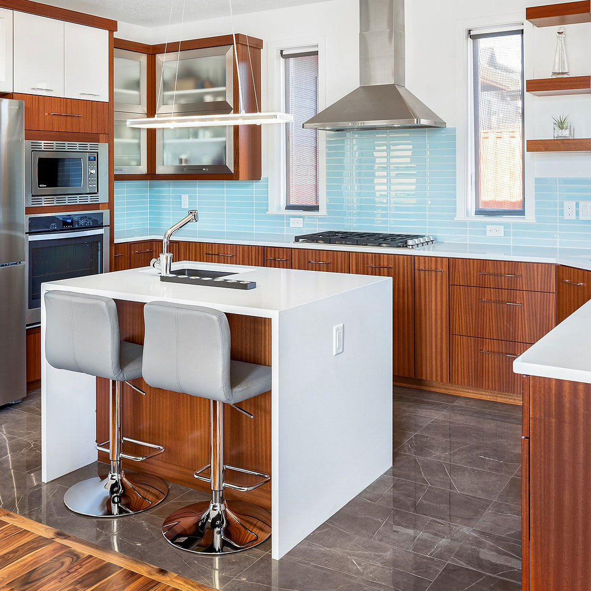 Light Blue Kitchen Backsplash
 75 Blue Backsplash Ideas Navy Aqua Royal or Coastal