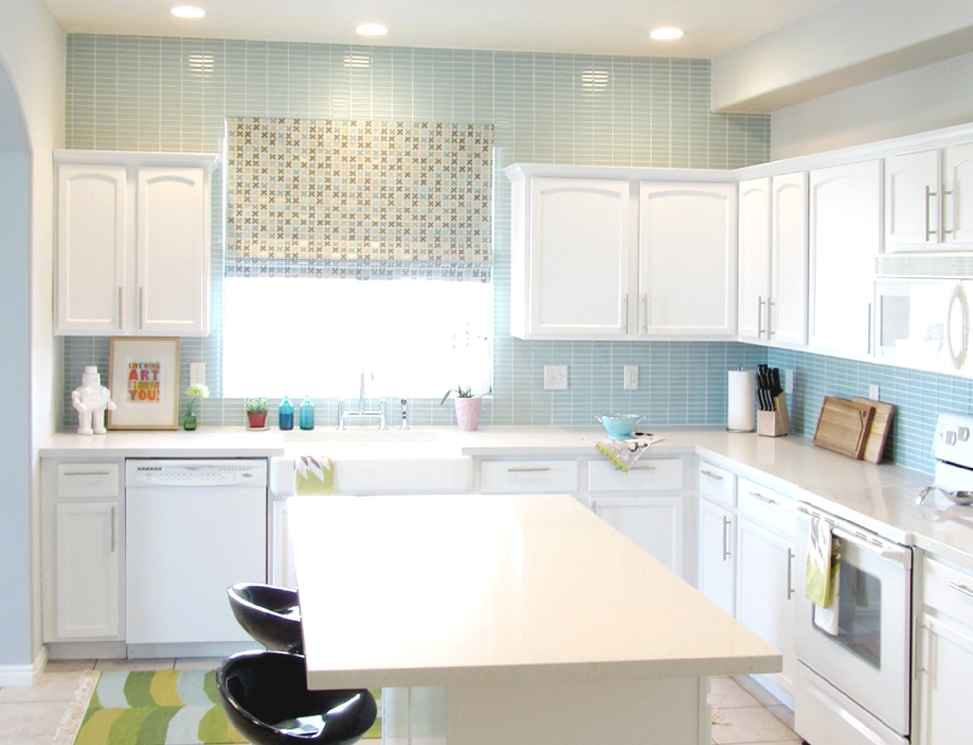 Light Blue Kitchen Backsplash
 Backsplash Blue