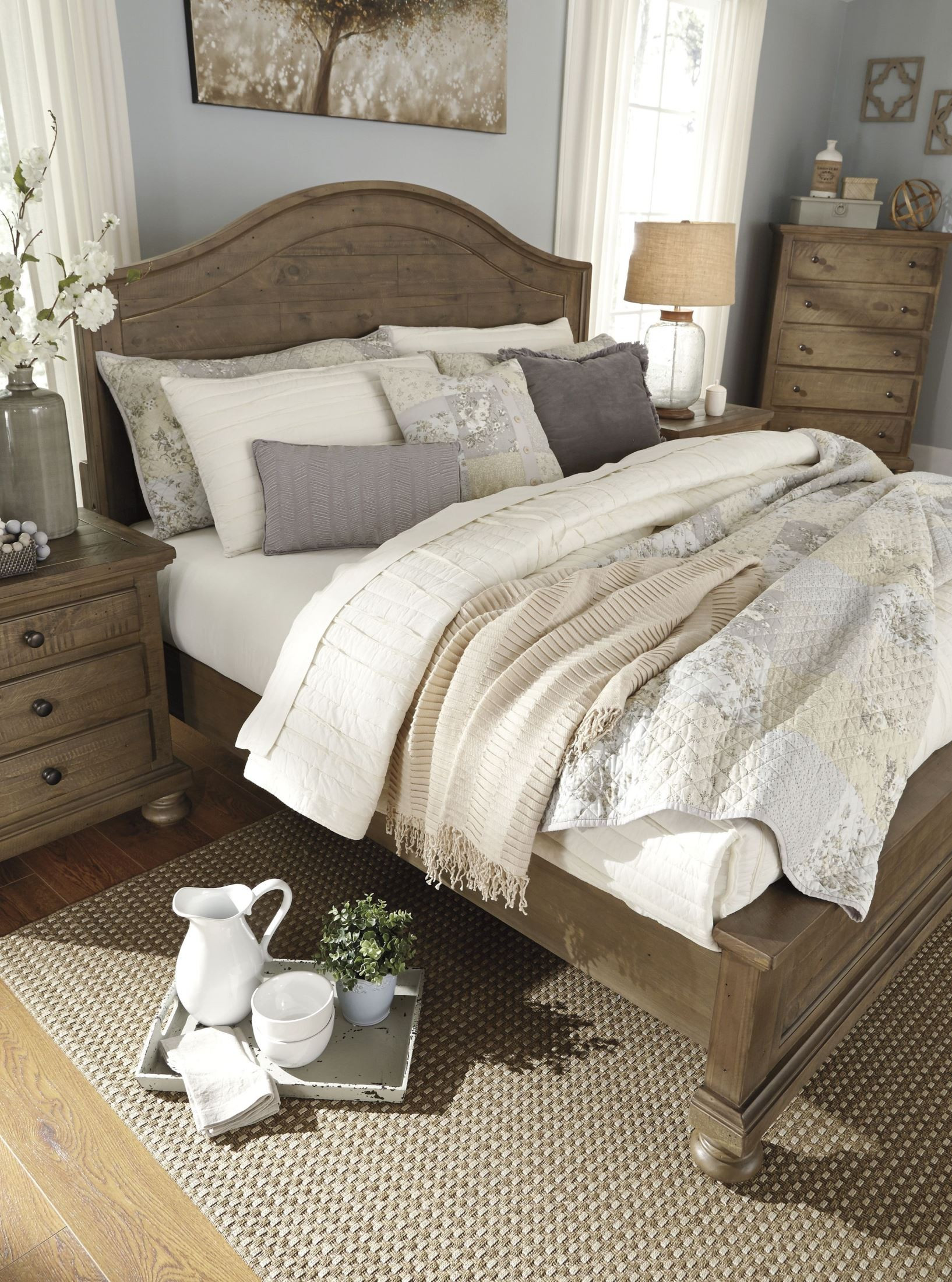 Light Brown Bedroom
 Trishley Light Brown Panel Bedroom Set B659 57 54 96 Ashley