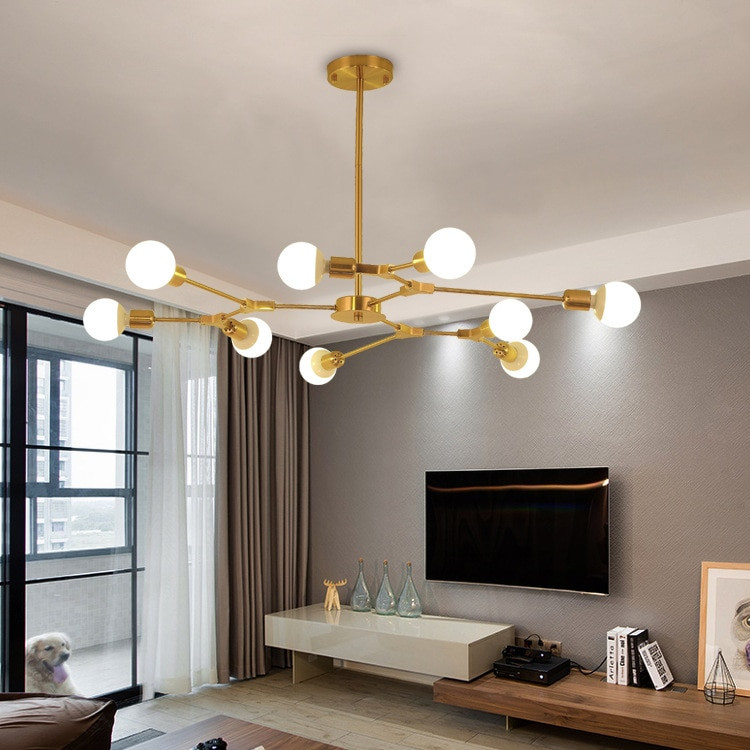 Light Fixture For Living Room
 Modern Art Tree Branch Pendant Lamp Black Gold Suspension