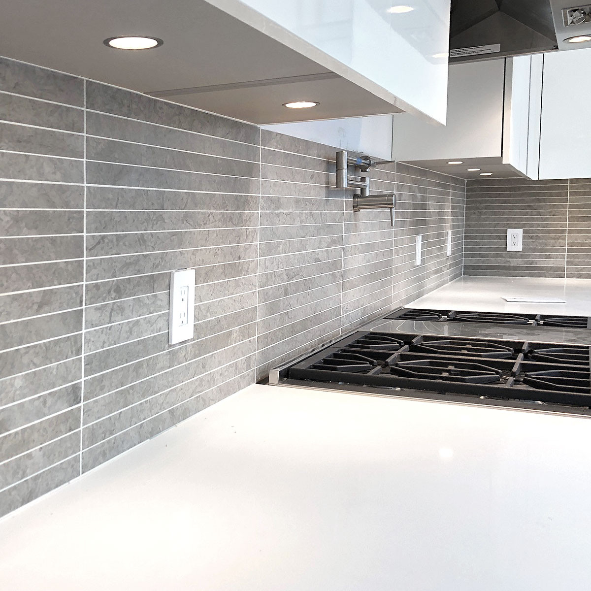 Light Gray Subway Tile Kitchen
 MODERN Light Gray Subway Backsplash Tile Contemporary