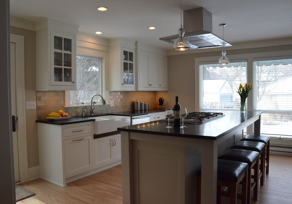 Light Gray Subway Tile Kitchen
 Classic Light Grey Subway Tile Kitchen Fireplace