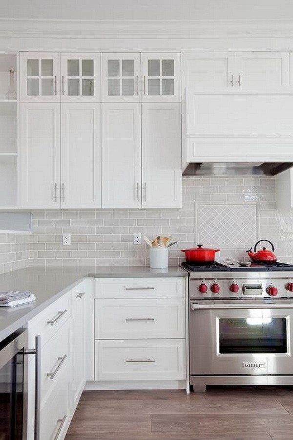 Light Gray Subway Tile Kitchen
 70 Stunning Kitchen Backsplash Ideas For Creative Juice