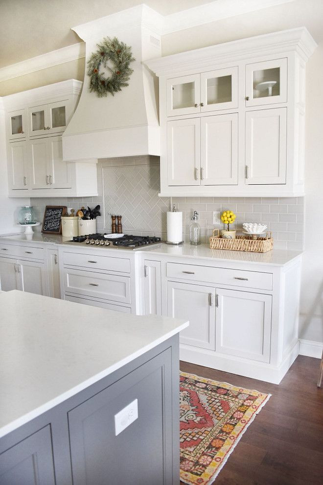 Light Gray Subway Tile Kitchen
 The backsplash is a light gray subway tile color is