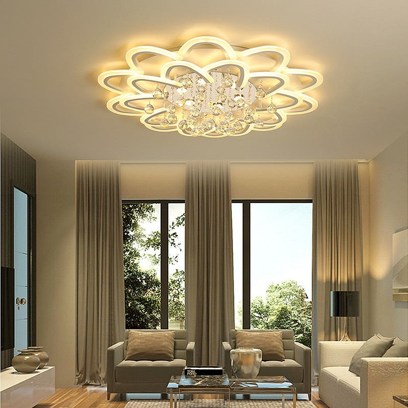 Lights For Living Room Ceiling
 Led crystal ceiling lamp For Living room Bedroom Kitchen