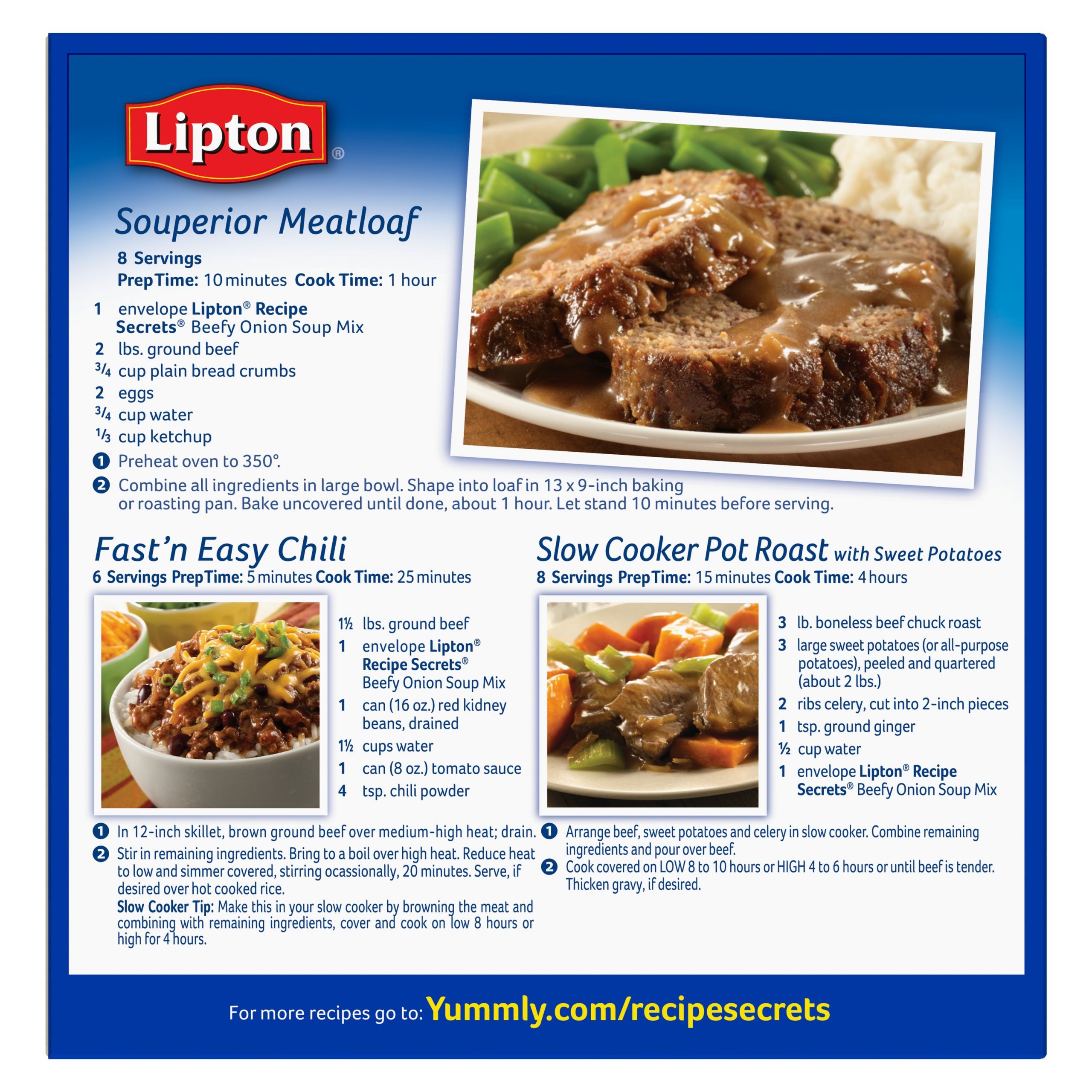 Lipton Onion Soup Mix Meatloaf Recipe
 Lipton Recipe Secrets ion Soup Mix Meatloaf