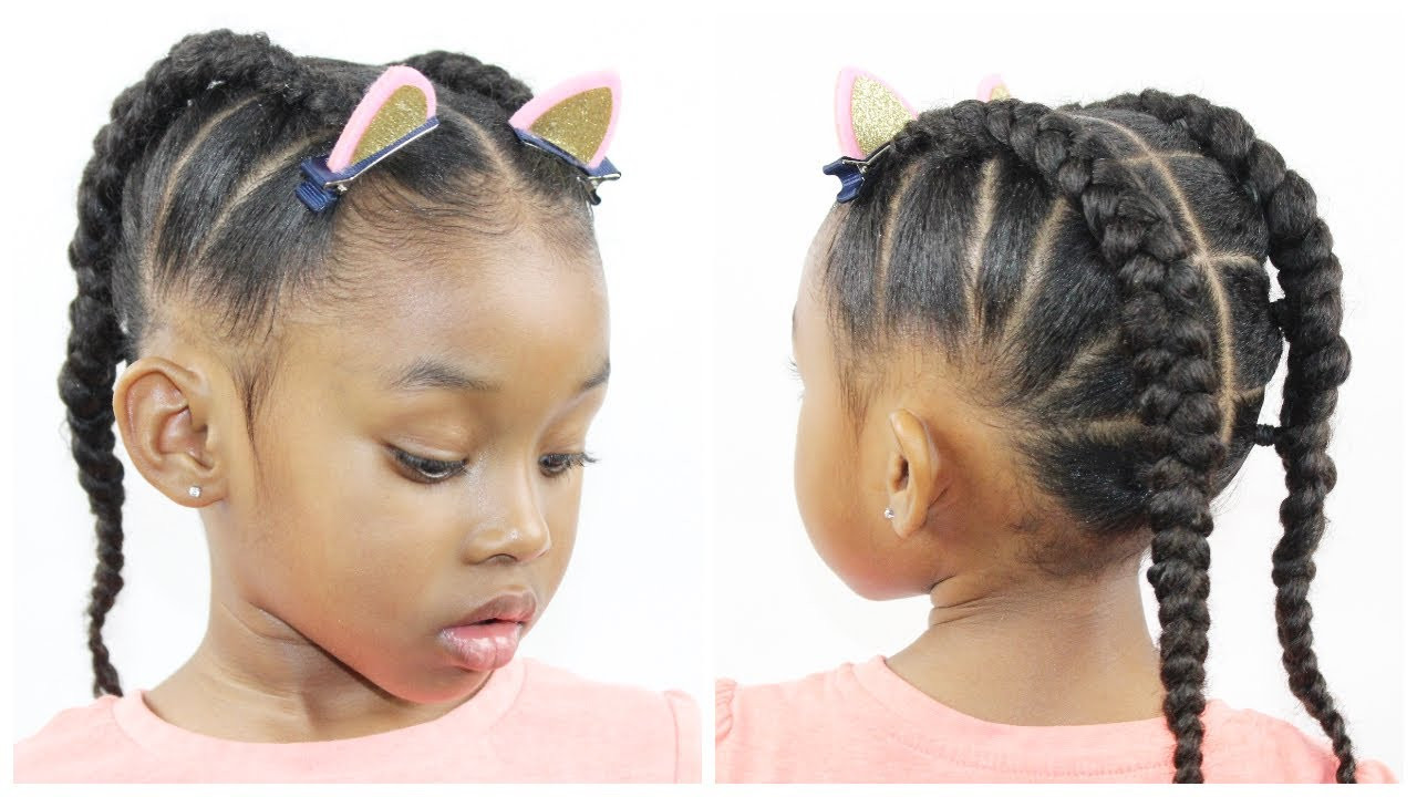 Little Girl Natural Hairstyles
 Ponytail Cornrow Hairstyles for Little Girls