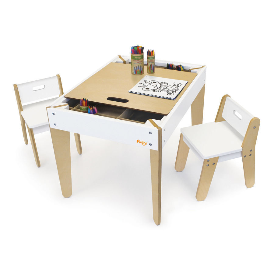 Little Kids Table And Chairs
 P kolino Little Modern Tables and Chairs White Kids