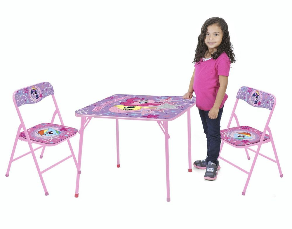 Little Kids Table And Chairs
 Kids My Little Pony 3 PC Table and Chair Set New